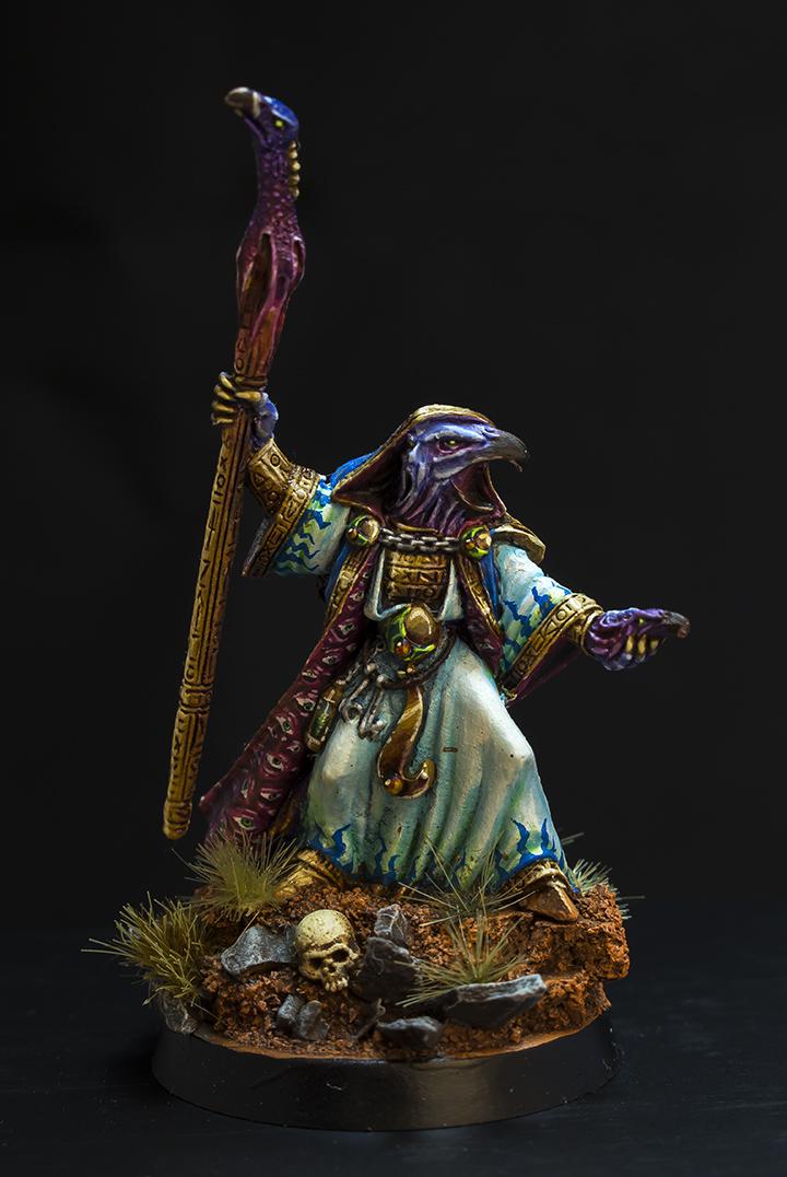 Age Of Sigmar Birdface Chaos Magister Sorcerer Tzeentch Birdface Tzeentch Sorcerer 8915